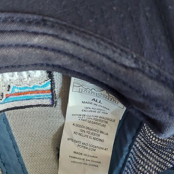 Patagonia P6 LoPro Snapback Trucker Hat Navy One Size - Picture 7 of 8